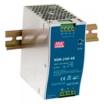 Napájecí zdroj EXSYS Meanwell 240 W na DIN lištu 48 V/5 A - NDR-240-48 (EX-6976)
