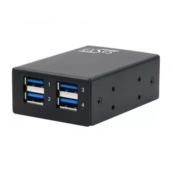 Kovový hub EXSYS USB 3.2 Gen1 4portový s ochranou ESD 15 kV (EX-11240HMS)