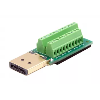 Adaptér EXSYS EX-49052 DisplayPort samec na 20pinový šroubovací svorkovnicový blok