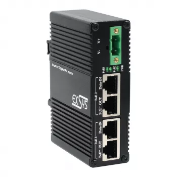 PoE++ injektor EXSYS 2portový 10 Gigabit 90 W, -40 °C až +80 °C (EX-60350)