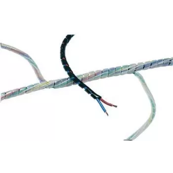 HellermannTyton SPIRAFIX Spiral Wrap, Transparent, PE, 10mm, 25m 161-41203
