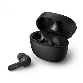 True Wireless in-ear sluchátka PHILIPS TAT2206BK/00 s nabíjecím pouzdrem, černá