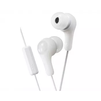 JVC Gumy Plus sluchátka do uší s mikrofonem, bílá