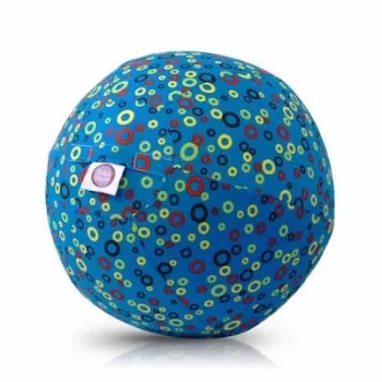 Latexový balonek s látkovým potahem BUBA BLOON Bubabloon, Circles modrý