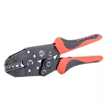 Ráčnové krimpovací kleště C.K Tools T3697A pro neizolované kabelové očka 1-10 mm²