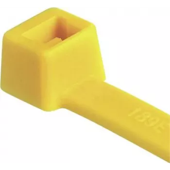 HellermannTyton T50R Cable Tie, Polyamide 6.6, Yellow, 200mm x 4.6mm, 100 Pack 111-04805