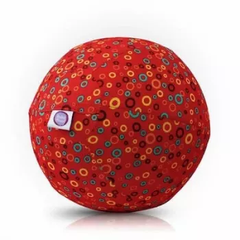 Latexový balonek s látkovým potahem BUBA BLOON Bubabloon, Circles červený