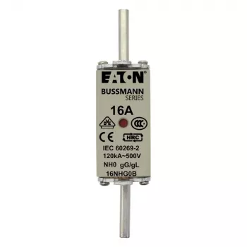 NH pojistka Eaton 6NHG0B s mechanickým indikátorem, velikost NH0, 6 A, 500 V AC, gG, 3 ks