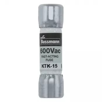 Trubková pojistka Eaton KTK-15 15 A, 600 V AC/DC, superrychlá, 10 mm x 38 mm, 10 ks