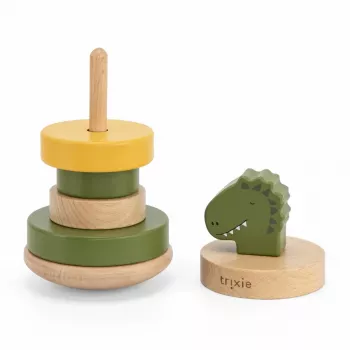 Dřevěná pyramida TRIXIE, dinosaurus, od 12 měsíců