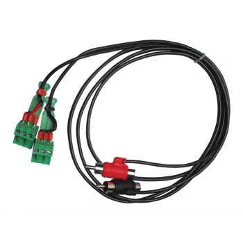 Audio kabel Apart CE3RY - 3pólový šroubovací svorkovnicový blok na RCA samec - 1,5 m