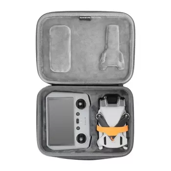Pouzdro Sunnylife pro DJI Mini 3 / Mini 3 Pro – šedé přenosné pouzdro s vlastními přihrádkami