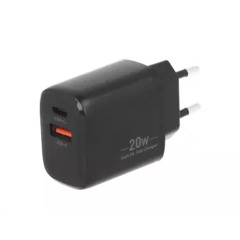 Nabíječka MOVANO GaN 20W USB-C PD + USB-A (černá)