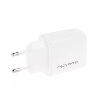 Nabíječka MOVANO GaN 30W USB-C PD + USB-A (bílá)