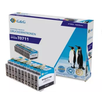 Sada kompatibilních inkoustových kazet G&G pro Canon PGI-710/CLI-711 - černá, azurová, purpurová, žlutá - 4 ks (NP-R-0711 Series) 1P0711-10