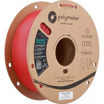 Filament Polymaker HT-PLA-GF 1,75 mm Power Tool Red 1 kg – vysokoteplotní sklolaminátem vyztužený PLA filament