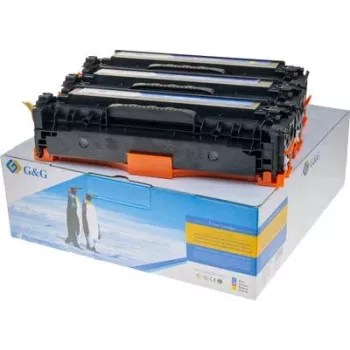 Kompatibilní toner G&G HP125A/CF373AM, multipack azurová purpurová žlutá (14993)