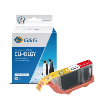 Kompatibilní inkoustová kazeta G&G pro Canon CLI-42LGY (světle šedá, 6391B001) 10285