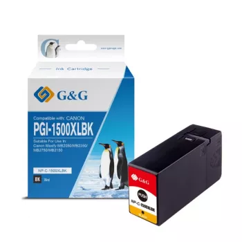 G&G Ninestar kompatibilní černá inkoustová kazeta Canon PGI-1500XLBK s vysokou výtěžností (9350)