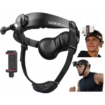 Držák na hlavu ULANZI pro akční kamery a smartphony s 360° otočným držákem telefonu