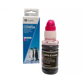 Inkoustová lahvička EcoTank G&G magenta kompatibilní s Epson 104 (70ml)