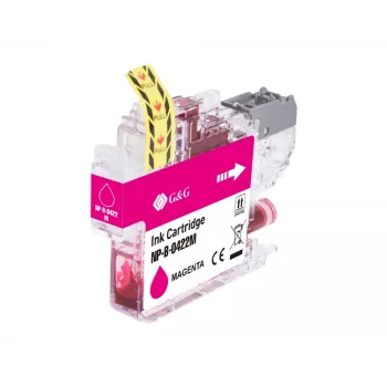 G&G kompatibilní inkoustová kazeta Brother LC422M purpurová (550 stran) 20582