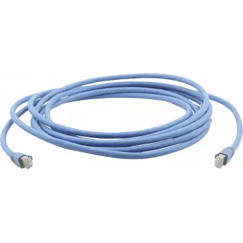 Kramer C-UNIKAT série C-UNIKat-2 síťový kabel RJ-45 samec na RJ-45 samec 61 cm U/FTP CAT 6a stíněný bezhalogenový s ochranou západky robustní modrý RAL 5012 99-3460002