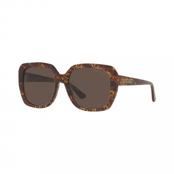 Michael Kors Women's MK2140-366787 Square Sunglasses, Dark Tortoise Frame, Brown Gradient Lens, 55/18/140 mm