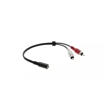 Kramer C-A35F/2RAM-1 audio adaptérový kabel - 3,5mm zásuvka na 2x RCA samec, 30 cm, černý