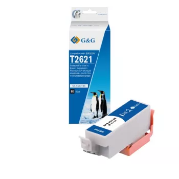 G&G XL černá inkoustová kazeta kompatibilní s Epson 26XL (T2621, C13T26214012) - 14657