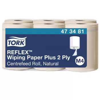 Tork Reflex Advanced M4 role čisticího papíru Centrefeed, 2vrstvé, přírodní, 429 listů, 6 rolí 473481