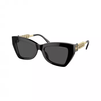 Michael Kors MK2205-300587 Women's Cat Eye Sunglasses, Dark Tortoise Frame, Dark Grey Lenses, 52/19/140 mm