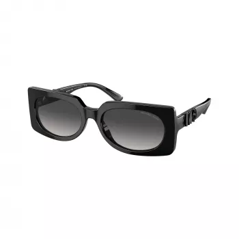 Michael Kors Women's Hvar Square Sunglasses, Dark Tortoise Frame, Grey Gradient Lenses, 56mm MK221530058G5
