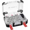 Sada vykružovacích pil Bosch 2608594426 Progressor for Wood and Metal, 11 dílů (20-76 mm), s adaptéry Power Change a vrtáky Pilot
