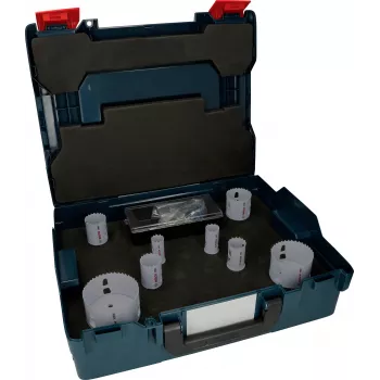 Bosch Progressor for Wood and Metal sada děrových pil, 7dílná, průměr 20-114 mm, upínání Power Change, HSS bimetal, s kufrem 2608594431
