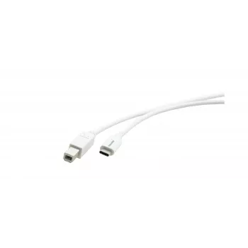 USB 2.0 kabel Kramer C-USB/CB-10, USB-C samec na USB-B samec, 3 m, bílý 96-02357110