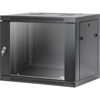 Síťová nástěnná skříň 19 inch Intellinet bez nástrojů 9U hloubka 450 mm černá RAL 9005 (716833)