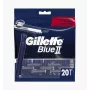 Jednorázové holicí strojky Gillette Blue II pro muže, 20 ks, dvojité čepele s Lubrastrip 7702018466757