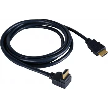 High-Speed HDMI kabel s Ethernetem Kramer C-HM/RA-6 HDMI samec na pravoúhlý HDMI samec 1,8 m trojité stínění šedý podpora 4K 97-0143006