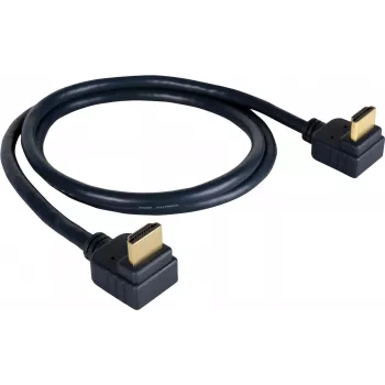 High-Speed HDMI kabel s Ethernetem Kramer C-HM/RA2-3 pravoúhlý na pravoúhlý 0,9 m šedý podpora 4K 97-0144003