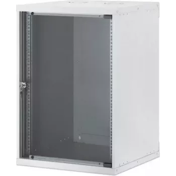 Nástěnný síťový rozvaděč Intellinet 19 inch Basic Line, 15U, hloubka 560 mm, šedý (RAL 9005) 716789
