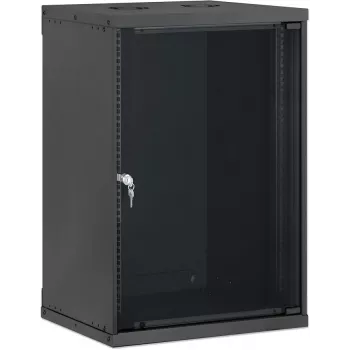 Nástěnný rozvaděč Intellinet 19 inch Basic Line, 15U, hloubka 400 mm, černý RAL 9005 716710