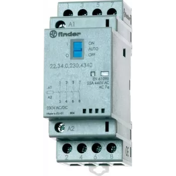 Modulový stykač Finder 230V AC/DC 4NO 25A LED 22.34.0.230.4340