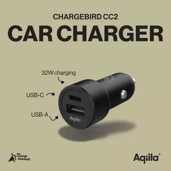 Nabíječka do auta Aqiila CHARGEBIRD CC2 černá, 32 W (AQCCCC2CBI403)