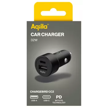 Nabíječka do auta Aqiila CHARGEBIRD CC2 černá, 32 W (AQCCCC2CBI403)