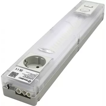 LED osvětlení rozváděče Finder se zásuvkou Schuko, 6W, 1000lm, 4000K, bílé/průhledné, 360mm 7L.55.8.230.4200