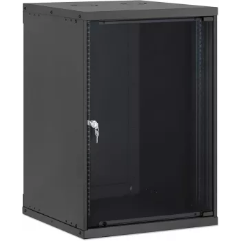 Nástěnný síťový rozvaděč Intellinet 19 inch Basic Line, 15U, hloubka 560 mm, černý RAL 9005 (716772)