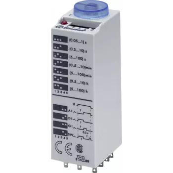 Multifunkční časové relé Finder 85.03.8.240.0000, 24-240 V AC/DC, 3 CO, 10 A, 18 funkcí
