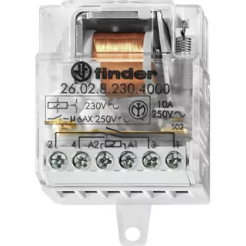 Impulzní relé Finder 26.02.8.230.4000 2NO 10A 230V AC DIN lišta