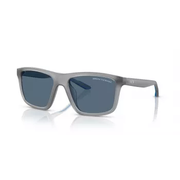 Pánské obdélníkové sluneční brýle Armani Exchange AX4149SU 83638 matná černá/tmavě šedá